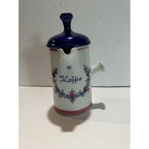 Vintage koffie‎ porcelain pot Zenith 1896 Figurine Holland coffe pot w/ lid RARE